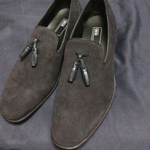 ASOS DESIGN Wide Fit tassel loafers in faux suede